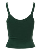 BELLA + CANVAS 1012 — Women's Micro Rib Spaghetti Strap Tank — Solid Forest Blend (flat)