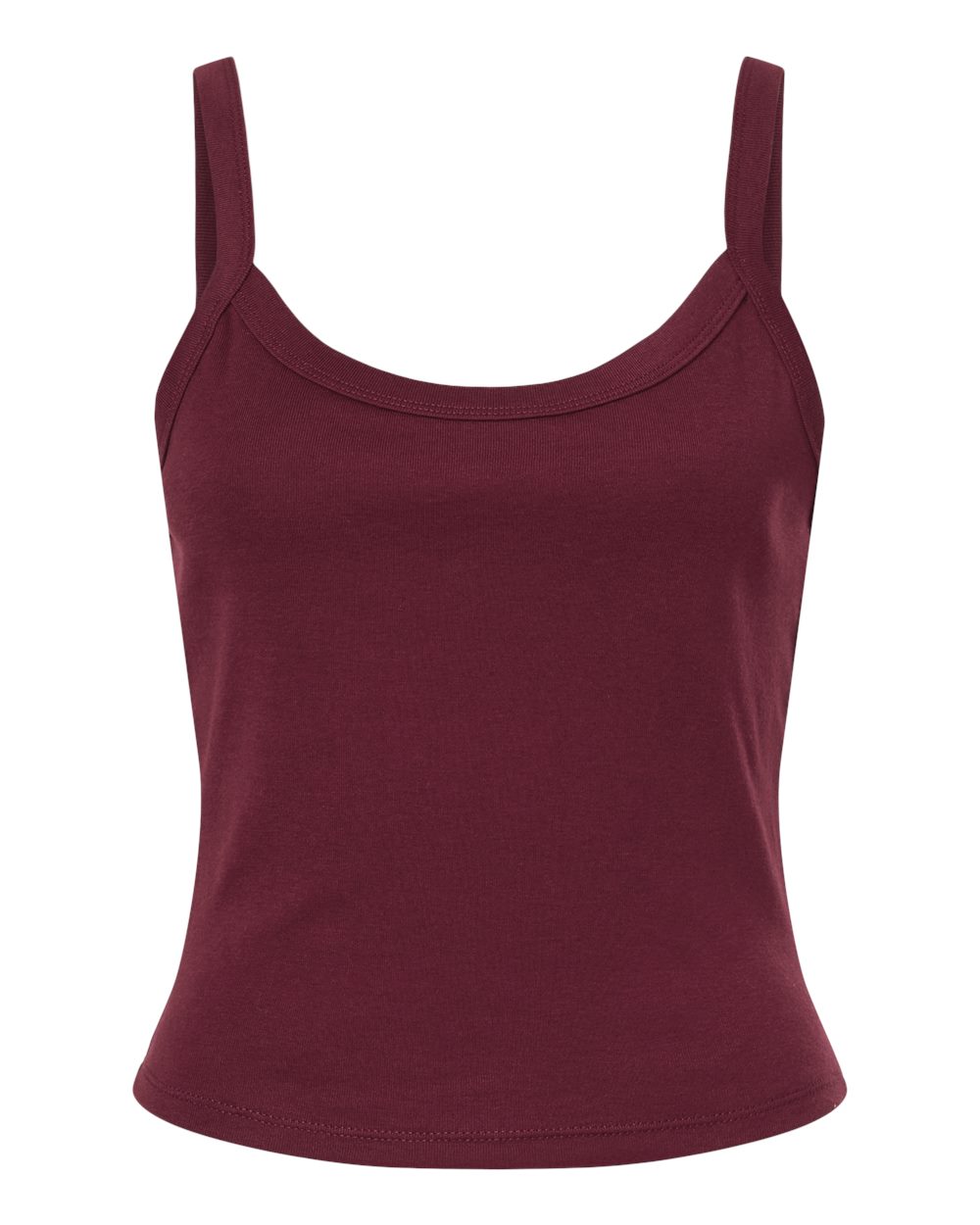 BELLA + CANVAS 1012 — Women's Micro Rib Spaghetti Strap Tank — Solid Maroon Blend