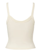 BELLA + CANVAS 1012 — Women's Micro Rib Spaghetti Strap Tank — Solid Natural Blend (flat)