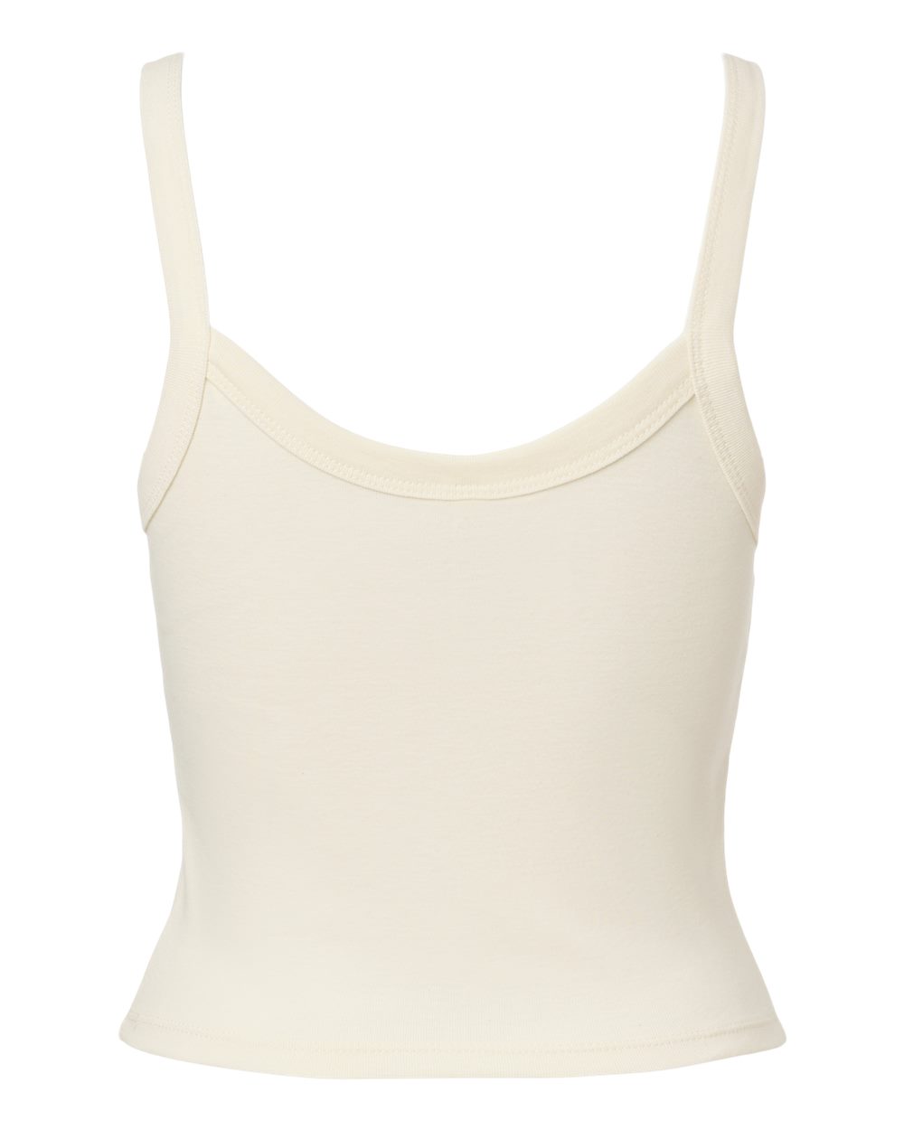 BELLA + CANVAS 1012 — Women's Micro Rib Spaghetti Strap Tank — Solid Natural Blend (flat)