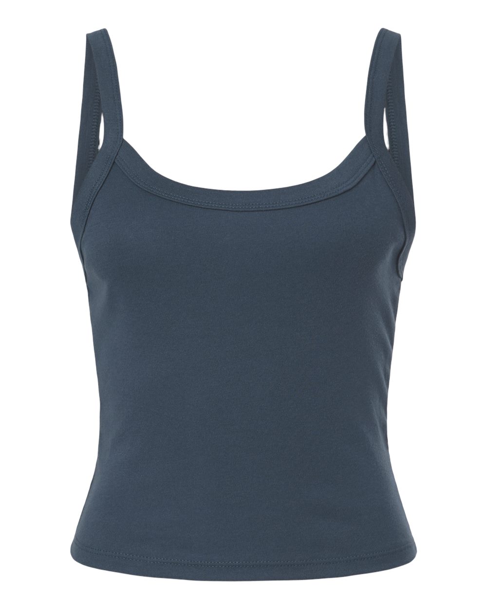 BELLA + CANVAS 1012 — Women's Micro Rib Spaghetti Strap Tank — Solid Vintage Navy Blend