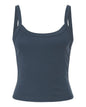 BELLA + CANVAS 1012 — Women's Micro Rib Spaghetti Strap Tank — Solid Vintage Navy Blend