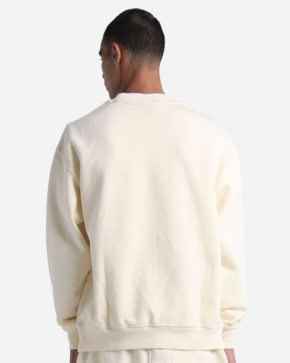 Shaka Wear SHGMC - Unisex Max Heavy Garment-Dyed Crewneck Sweatshirt - Cream