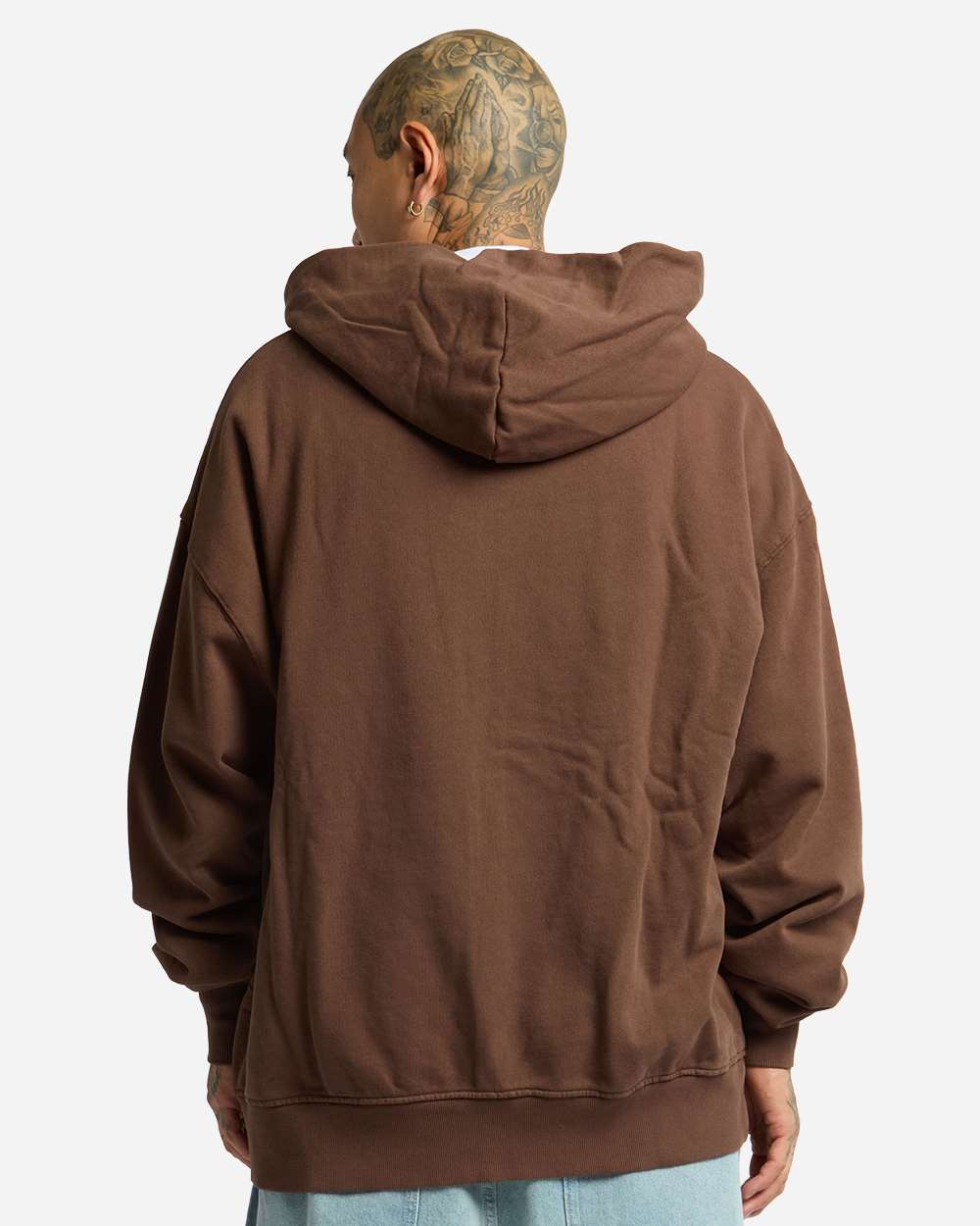 Shaka Wear SHGMZ - Unisex Max Heavy Garment-Dyed Full-Zip Hoodie Sweatshirt - Mocha