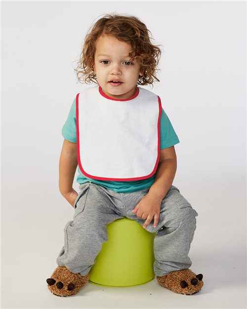 Rabbit Skins 1003 - Infant Contrast Trim Terry Bib