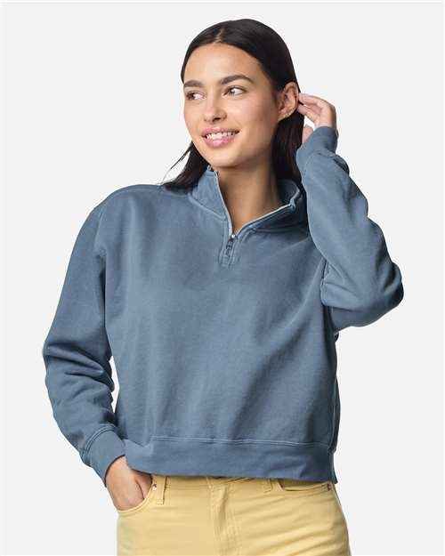 Comfort Colors 1580L - Women's Garment-Dyed Mid-Length Quarter-Zip Sweatshirt