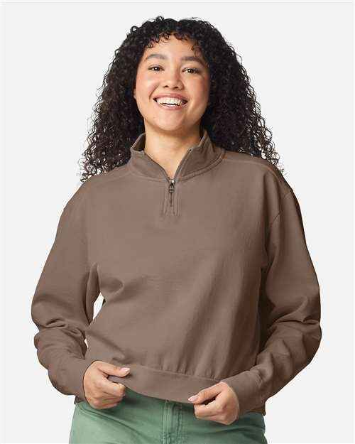 Comfort Colors 1580L - Women's Garment-Dyed Mid-Length Quarter-Zip Sweatshirt