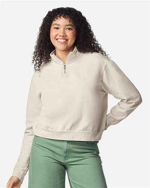 Comfort Colors 1580L - Women's Garment-Dyed Mid-Length Quarter-Zip Sweatshirt