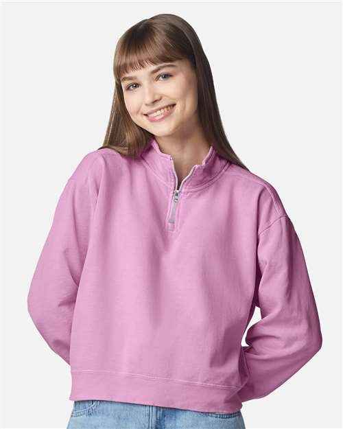Comfort Colors 1580L - Women's Garment-Dyed Mid-Length Quarter-Zip Sweatshirt