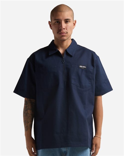 Shaka Wear SHQZWS - Unisex Quarter-Zip Short Sleeve Work Shirt