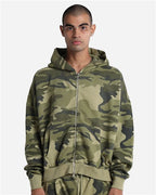 Shaka Wear SHGCZ - Unisex Garment-Dyed Cropped Full-Zip Hoodie Sweatshirt