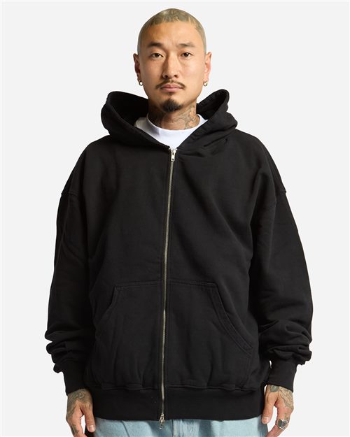 Shaka Wear SHGMZ - Unisex Max Heavy Garment-Dyed Full-Zip Hoodie Sweatshirt