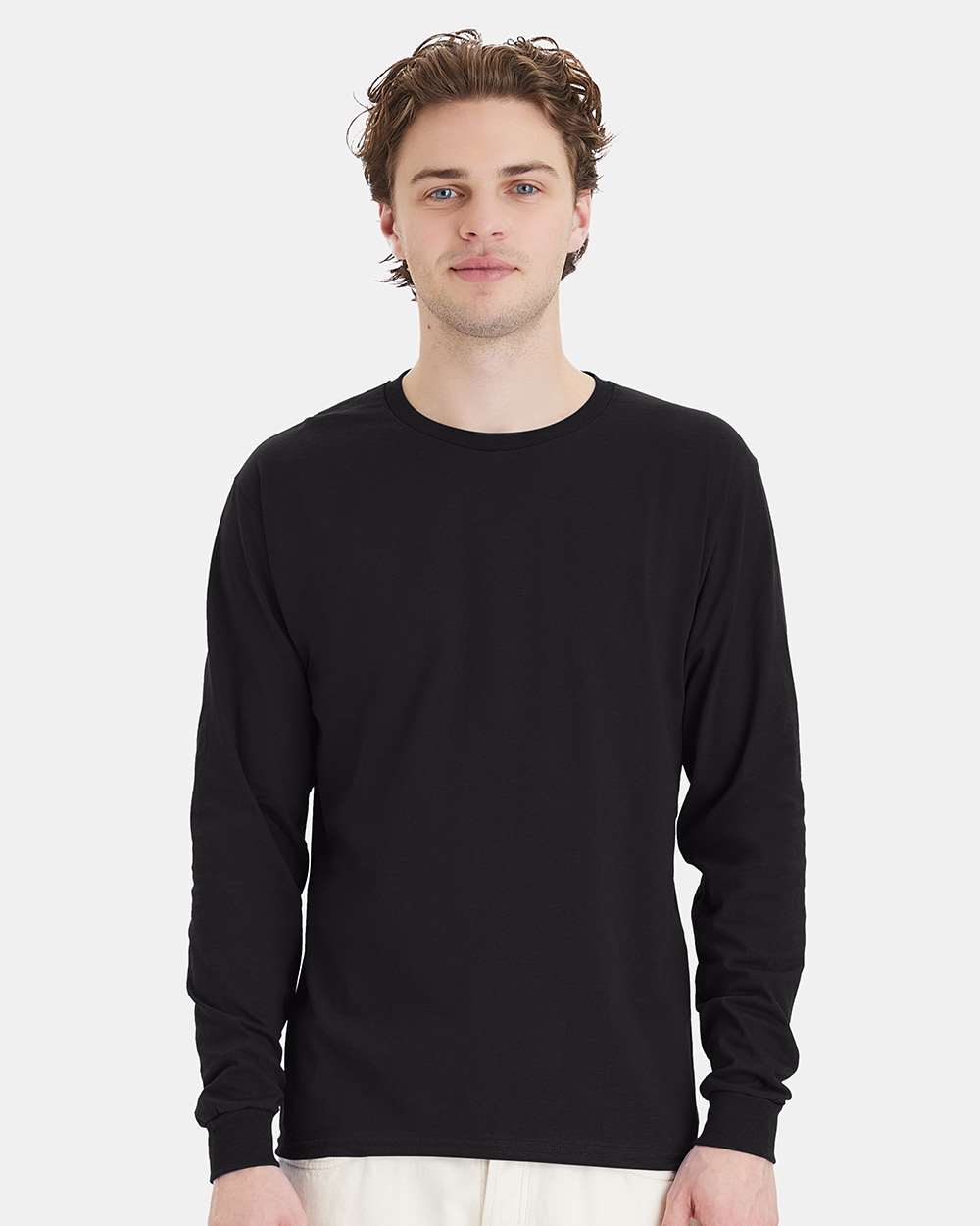 Hanes 5286 - Essential-T Long Sleeve T-Shirt — Black