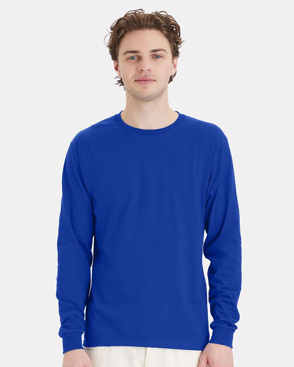 Hanes 5286 - Essential-T Long Sleeve T-Shirt — Deep Royal