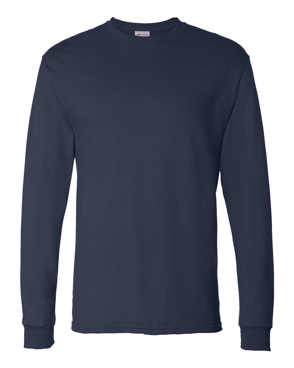 Hanes 5286 - Essential-T Long Sleeve T-Shirt — Navy (flat)