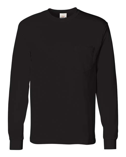 Hanes 5596 - Unisex Authentic Long Sleeve Pocket T-Shirt Hanes