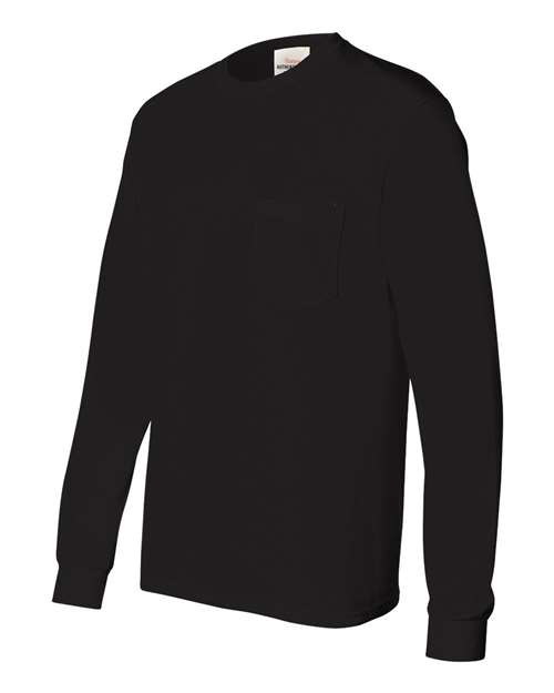 Hanes 5596 - Unisex Authentic Long Sleeve Pocket T-Shirt Hanes