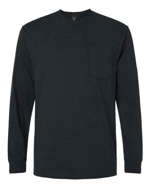 Gildan 2410 - Unisex Ultra Cotton Long Sleeve Pocket T-Shirt
