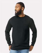 Gildan 2410 - Unisex Ultra Cotton Long Sleeve Pocket T-Shirt - Black
