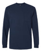 Gildan 2410 - Unisex Ultra Cotton Long Sleeve Pocket T-Shirt - Navy