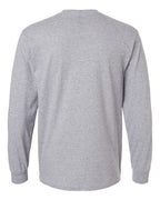 Gildan 2410 - Unisex Ultra Cotton Long Sleeve Pocket T-Shirt - Sport Grey