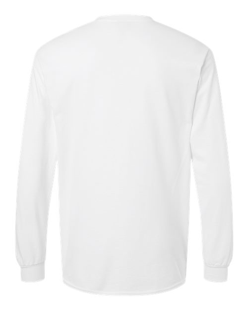 Gildan 2410 - Unisex Ultra Cotton Long Sleeve Pocket T-Shirt - White