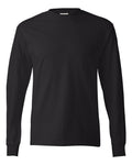 Hanes 5586 - Authentic Long Sleeve T-Shirt — Black (flat)