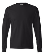 Hanes 5586 - Authentic Long Sleeve T-Shirt — Black (flat)
