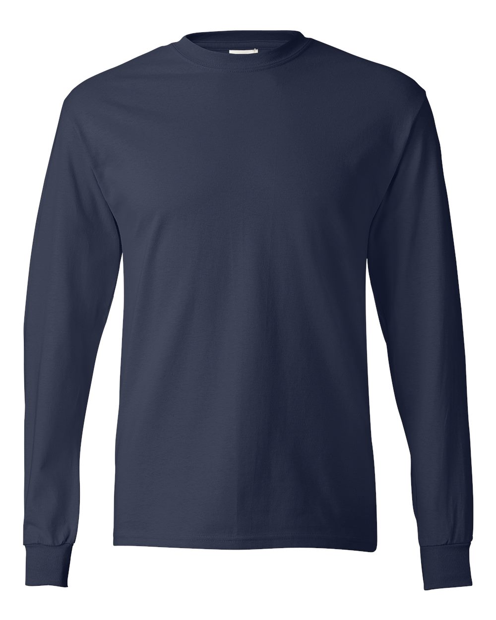 Hanes 5586 - Authentic Long Sleeve T-Shirt — Navy (flat)
