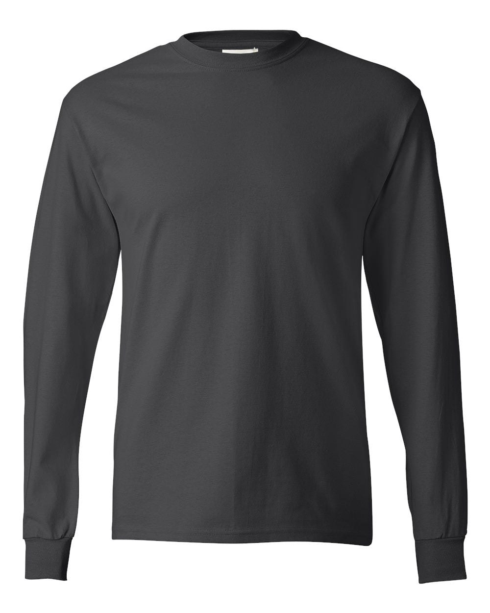 Hanes 5586 - Authentic Long Sleeve T-Shirt — Smoke Grey (flat)