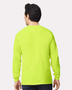 Gildan 2400 - Unisex Ultra Cotton Long Sleeve T-Shirt - Safety Green