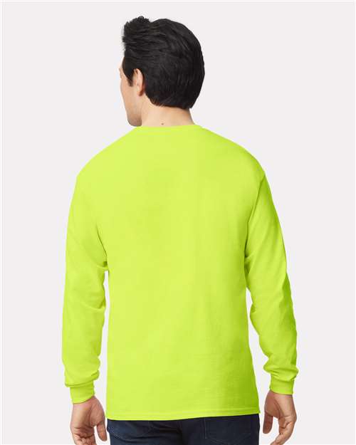 Gildan 2400 - Unisex Ultra Cotton Long Sleeve T-Shirt - Safety Green