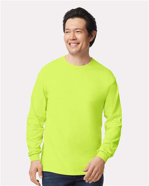 Gildan 2400 - Unisex Ultra Cotton Long Sleeve T-Shirt - Safety Green