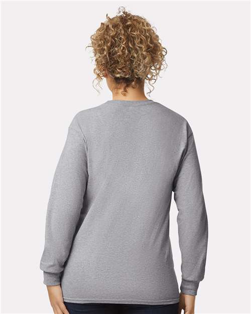 Gildan 2400 - Unisex Ultra Cotton Long Sleeve T-Shirt - Sport Grey