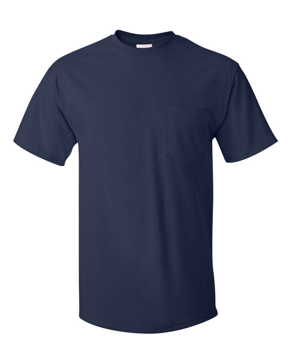 Hanes 5590 - Men's Authentic Pocket T-Shirt — Navy (flat)