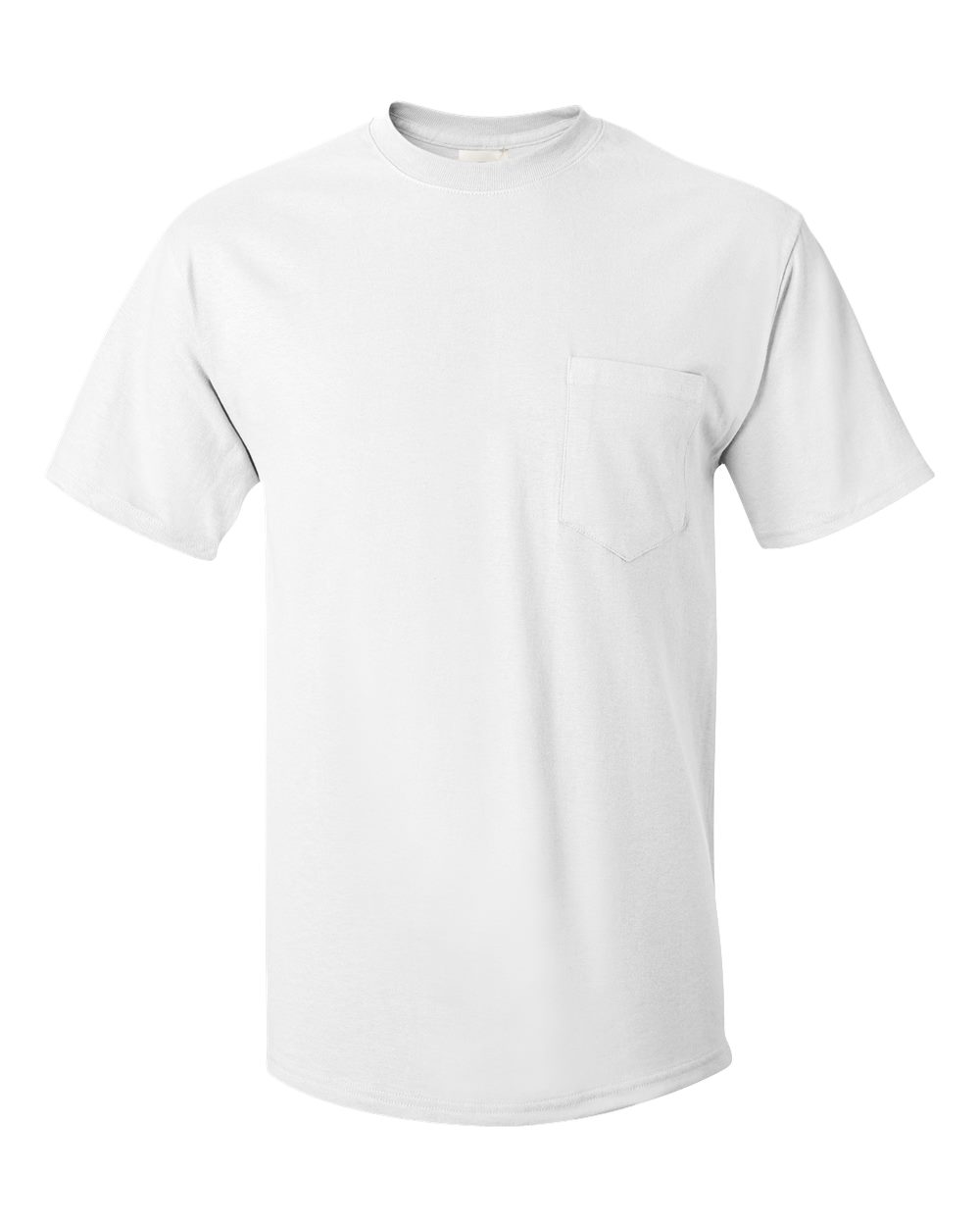 Hanes 5590 - Men's Authentic Pocket T-Shirt — White (flat)