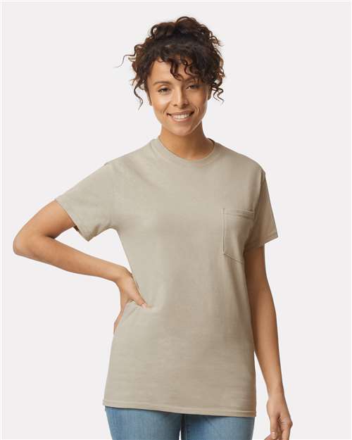 Gildan 2300 - Unisex Ultra Cotton Pocket T-Shirt - Sand