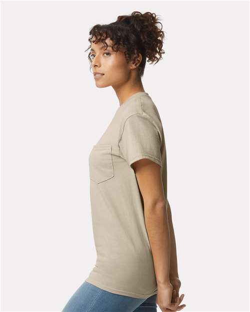 Gildan 2300 - Unisex Ultra Cotton Pocket T-Shirt - Sand