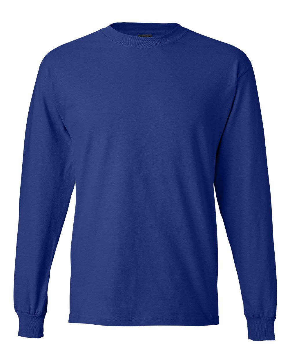 Hanes 5186 - Unisex Beefy-T® Long Sleeve T-Shirt — Deep Royal (flat)