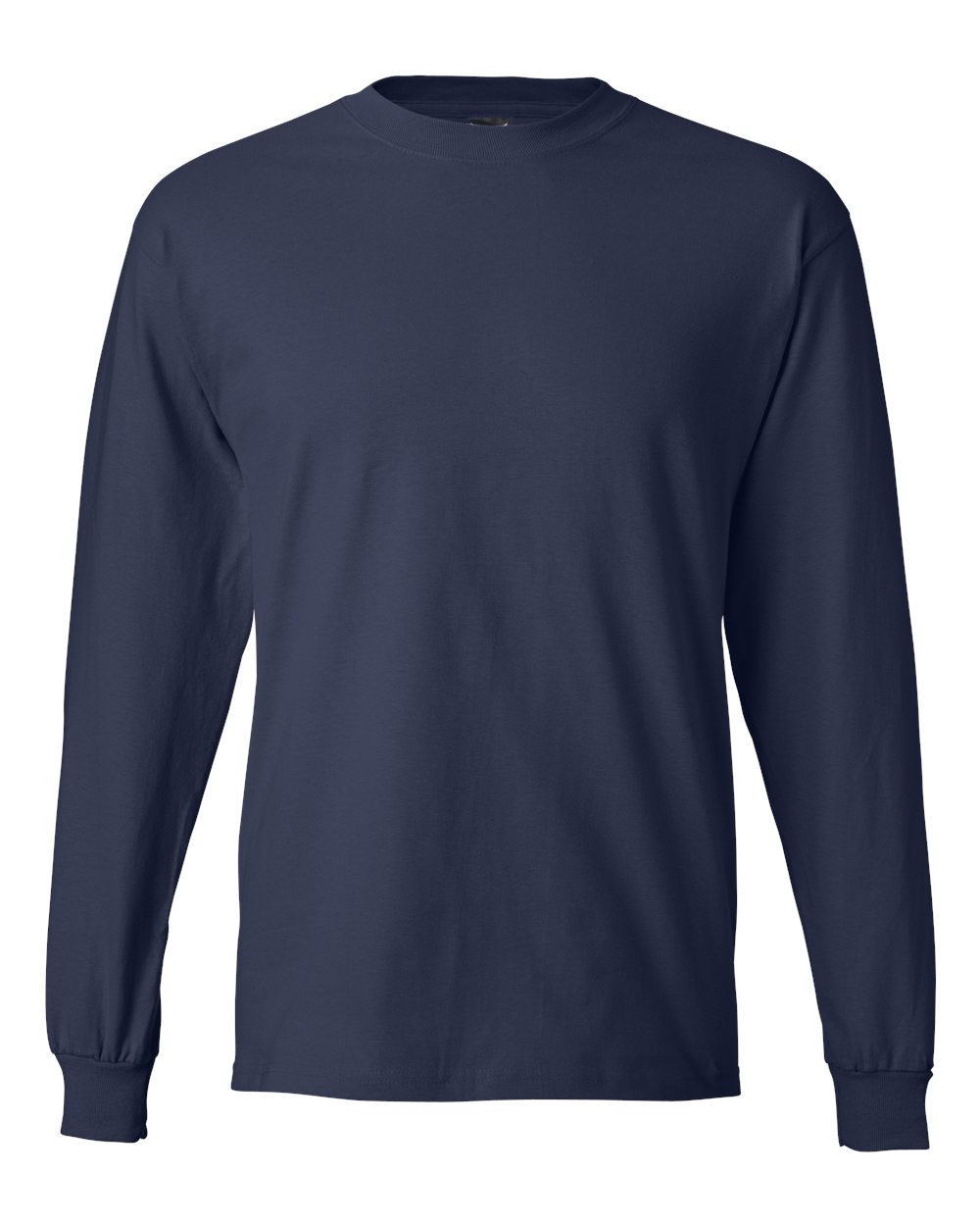 Hanes 5186 - Unisex Beefy-T® Long Sleeve T-Shirt — Navy (flat)