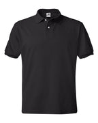 Hanes 054X - Men's EcoSmart® Jersey Polo — Black (flat)