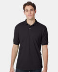 Hanes 054X - Men's EcoSmart® Jersey Polo — Black