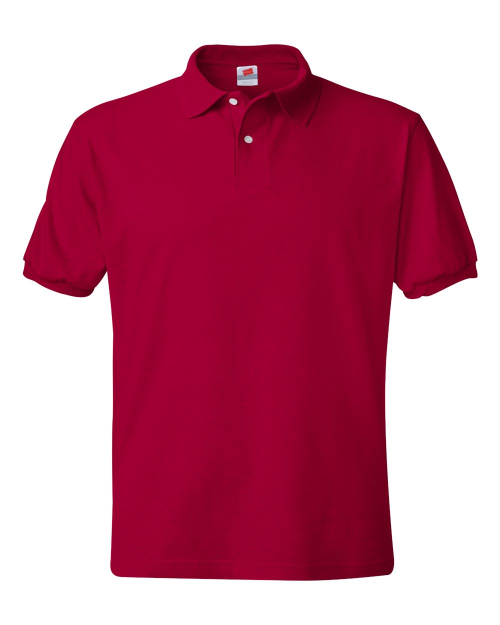 Hanes 054X - Men's EcoSmart® Jersey Polo — Deep Red (flat)