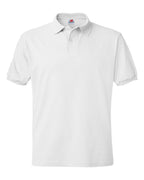 Hanes 054X - Men's EcoSmart® Jersey Polo — White (flat)
