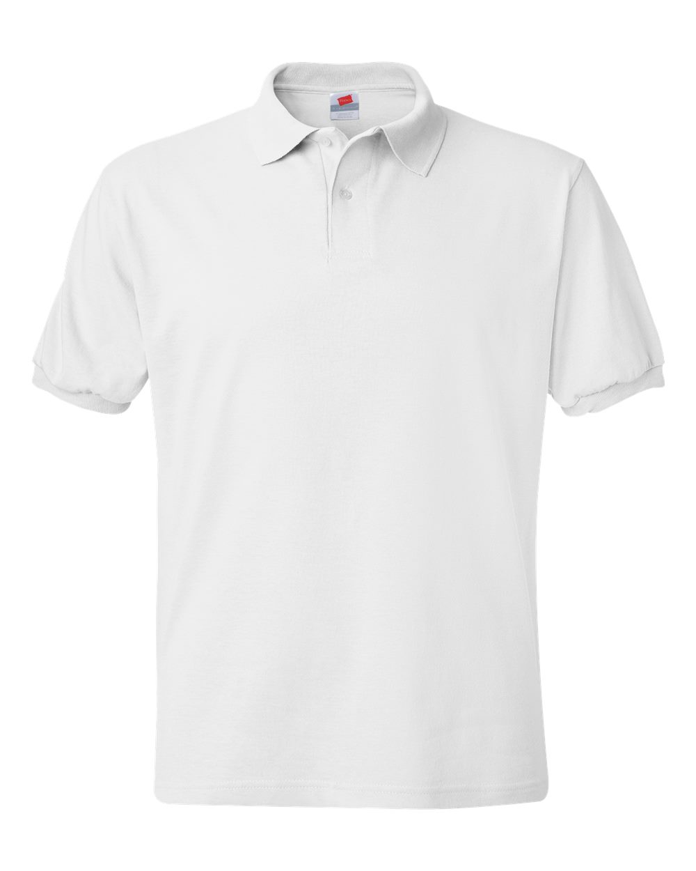 Hanes 054X - Men's EcoSmart® Jersey Polo — White (flat)