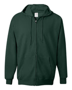 Hanes F280 - Unisex Ultimate Cotton® Full-Zip Hooded Sweatshirt — Deep Forest (flat)