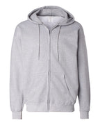 Hanes F280 - Unisex Ultimate Cotton® Full-Zip Hooded Sweatshirt — Light Steel (flat)