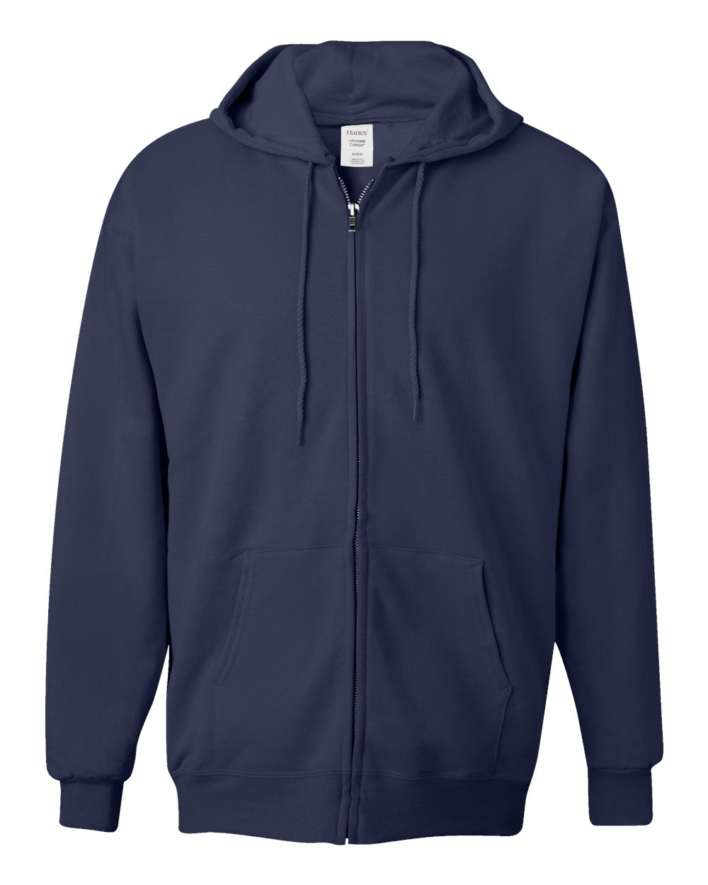 Hanes F280 - Unisex Ultimate Cotton® Full-Zip Hooded Sweatshirt — Navy (flat)