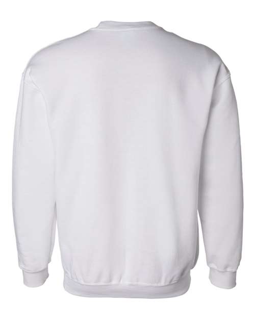 Gildan 12000 DryBlend Crewneck Sweatshirt - White back view