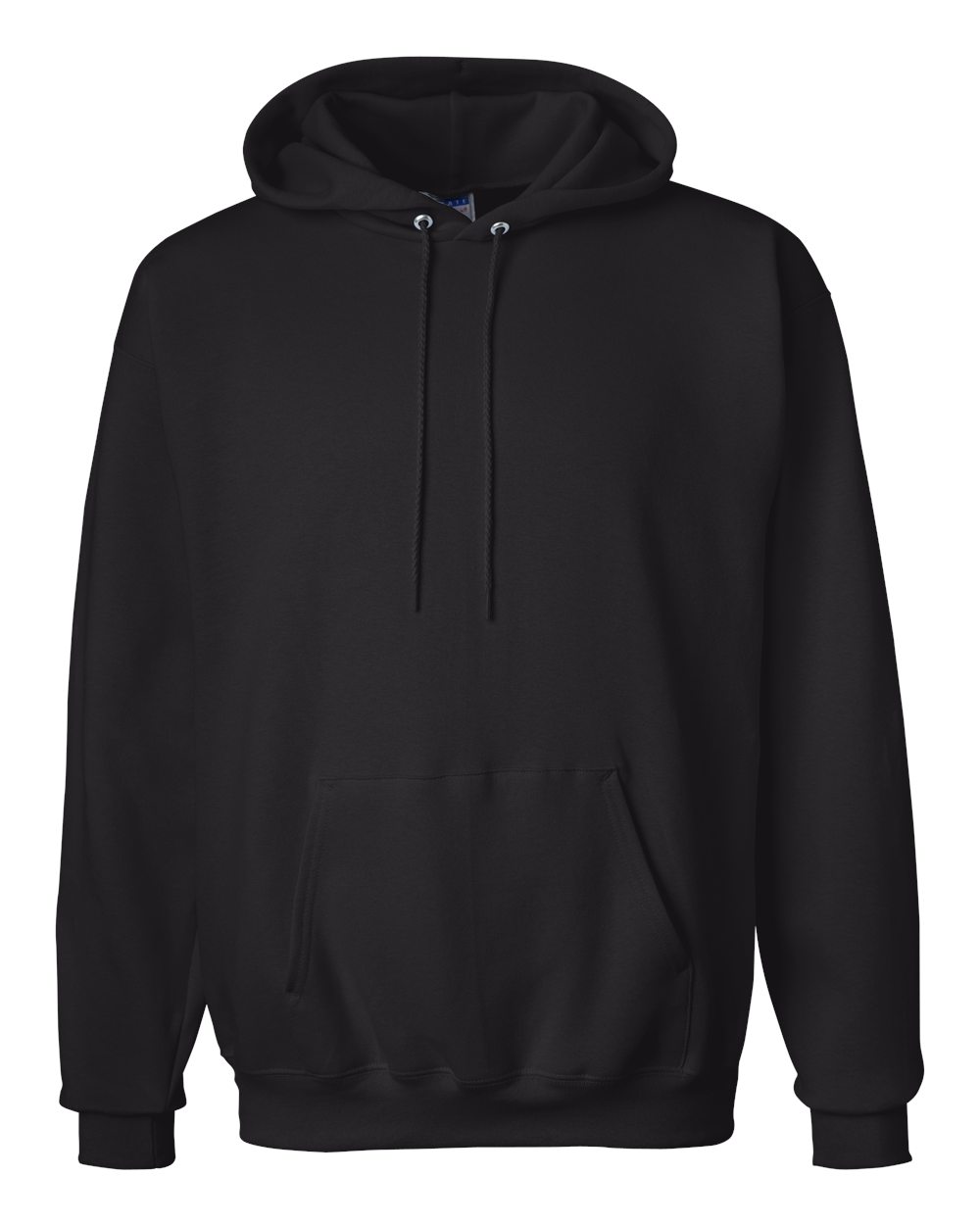 Hanes F170 - Unisex Ultimate Cotton® Hooded Sweatshirt — Black (flat)